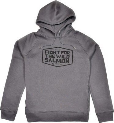 Frodin Flies Wild Salmon Hoodie Graphite Grey